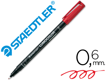 Rotulador retroproyección Staedtler Lumocolor 318 punta fina tinta roja